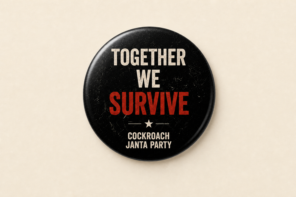 Together We Survive Pin Badge