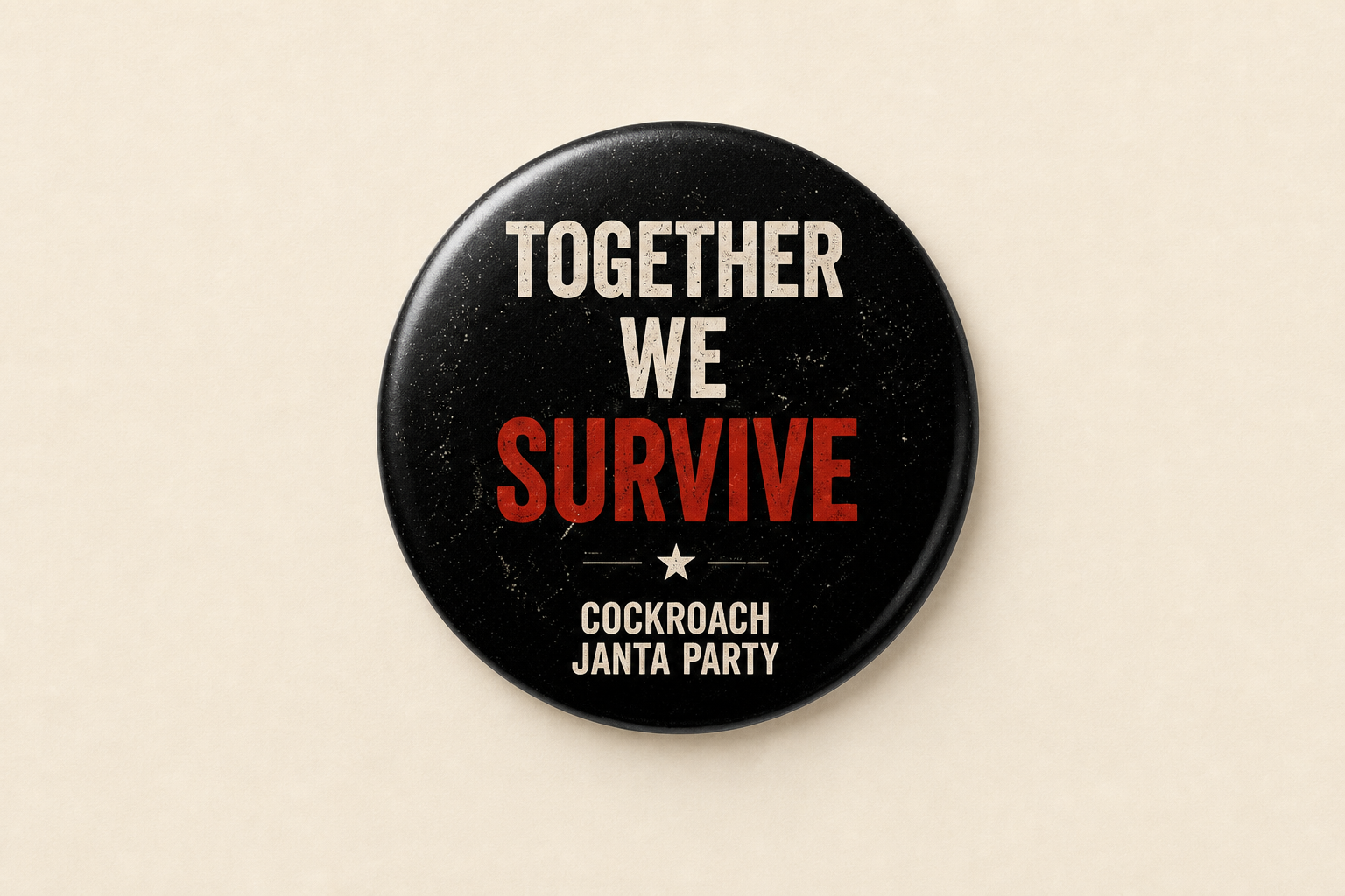 Together We Survive Pin Badge