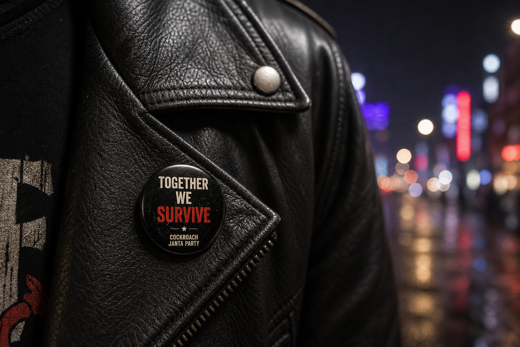 Together We Survive Pin Badge