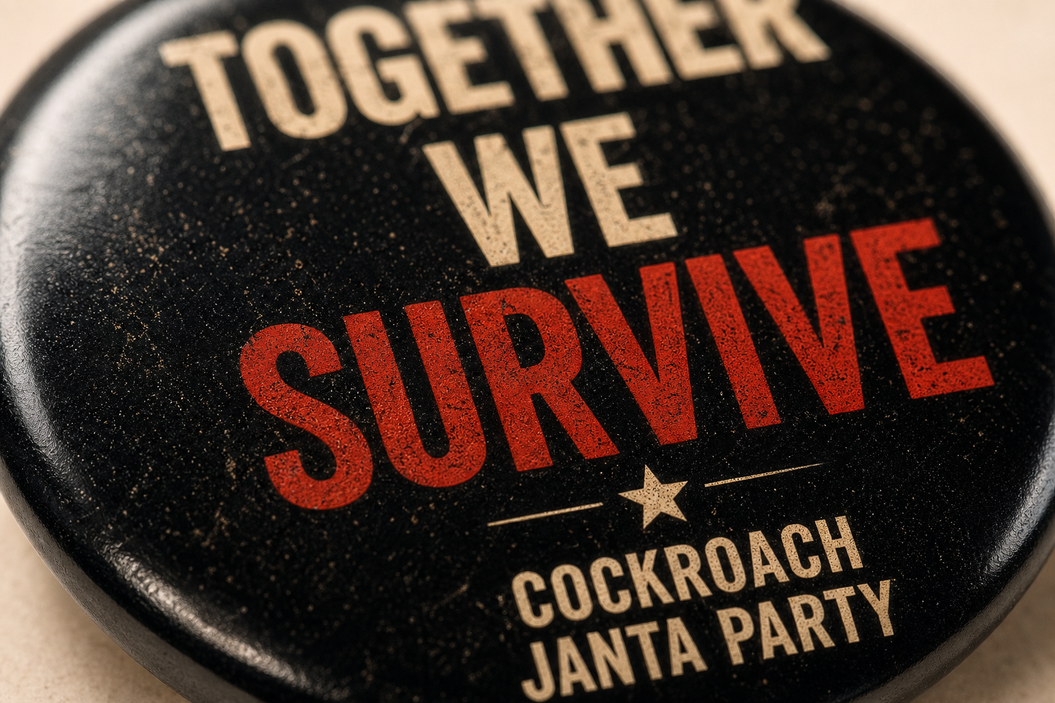 Together We Survive Pin Badge