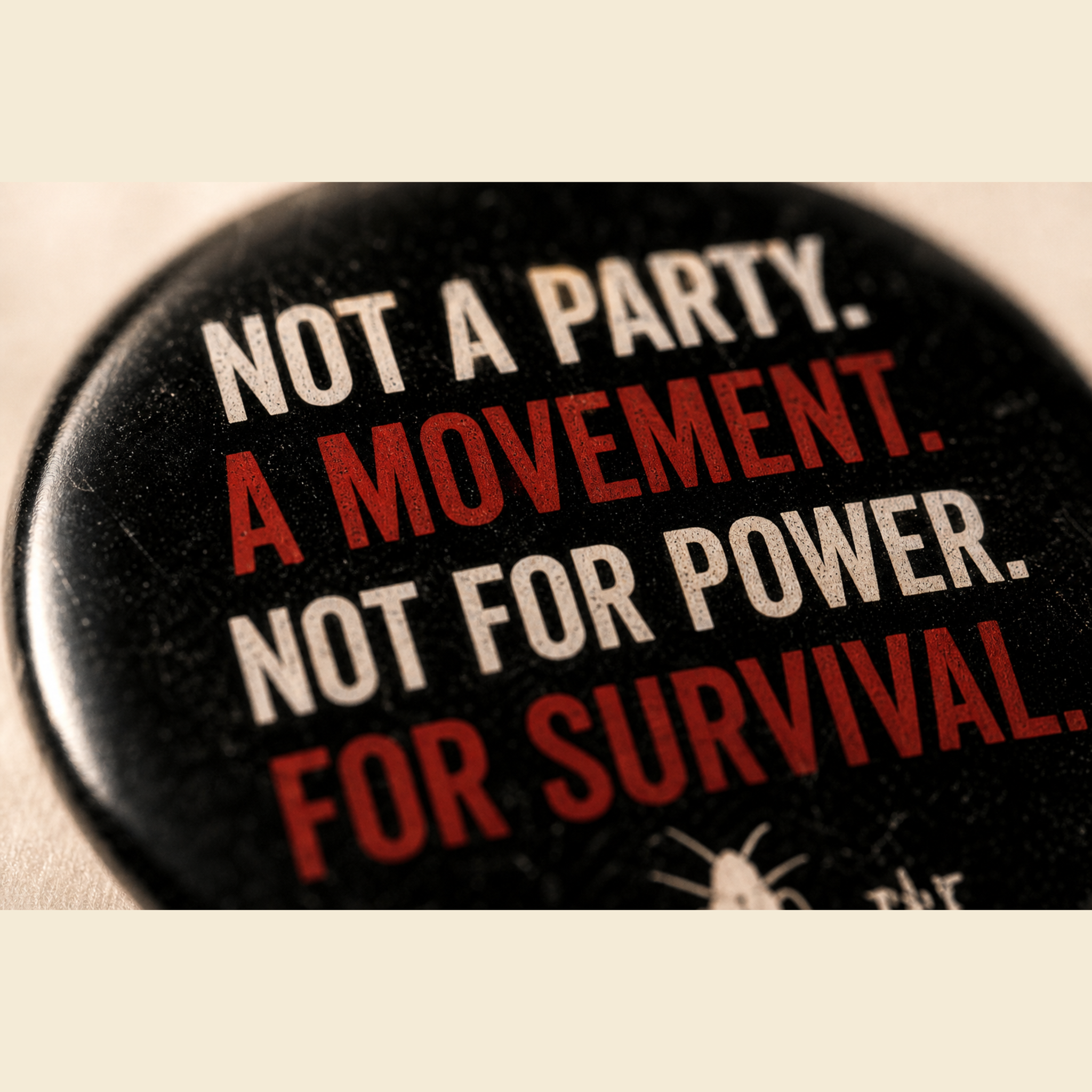 Not A Party — A Movement Pin Badge