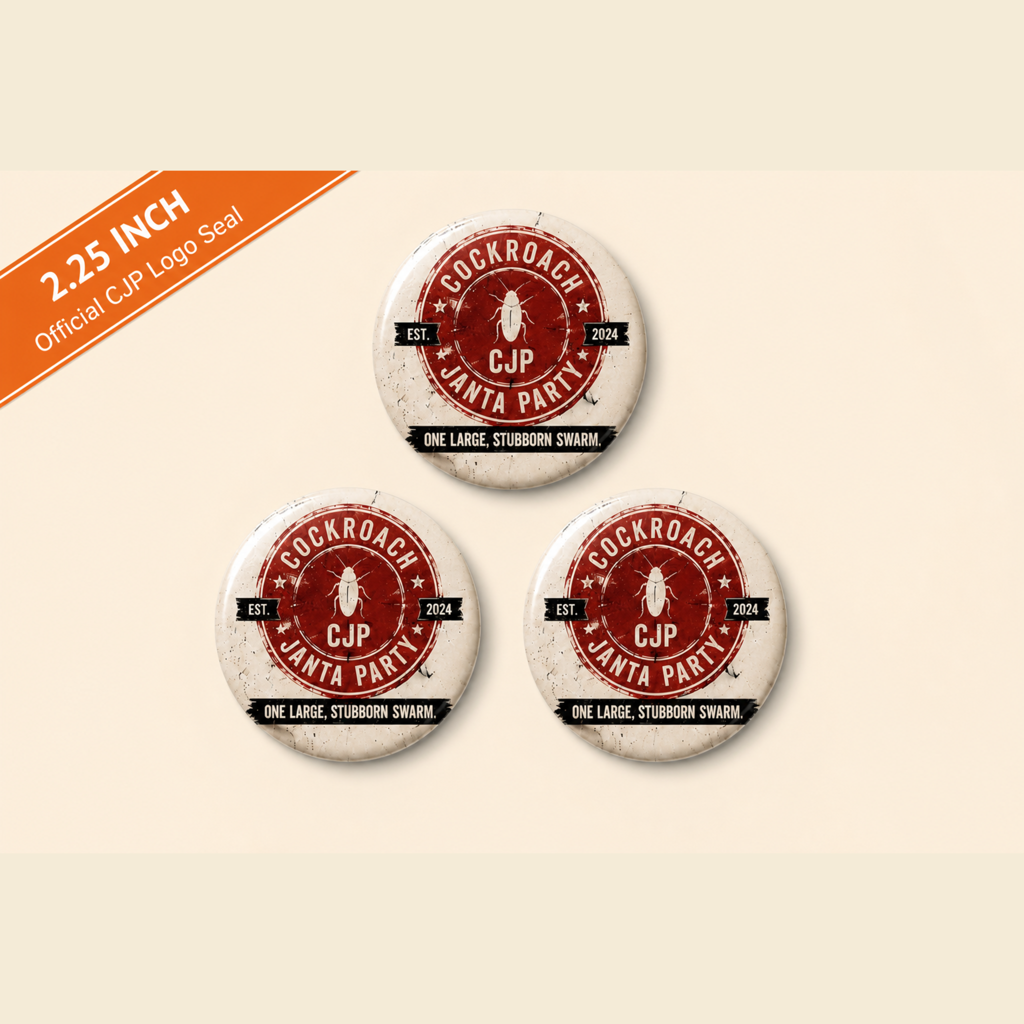 CJP Logo Seal Pin Badge